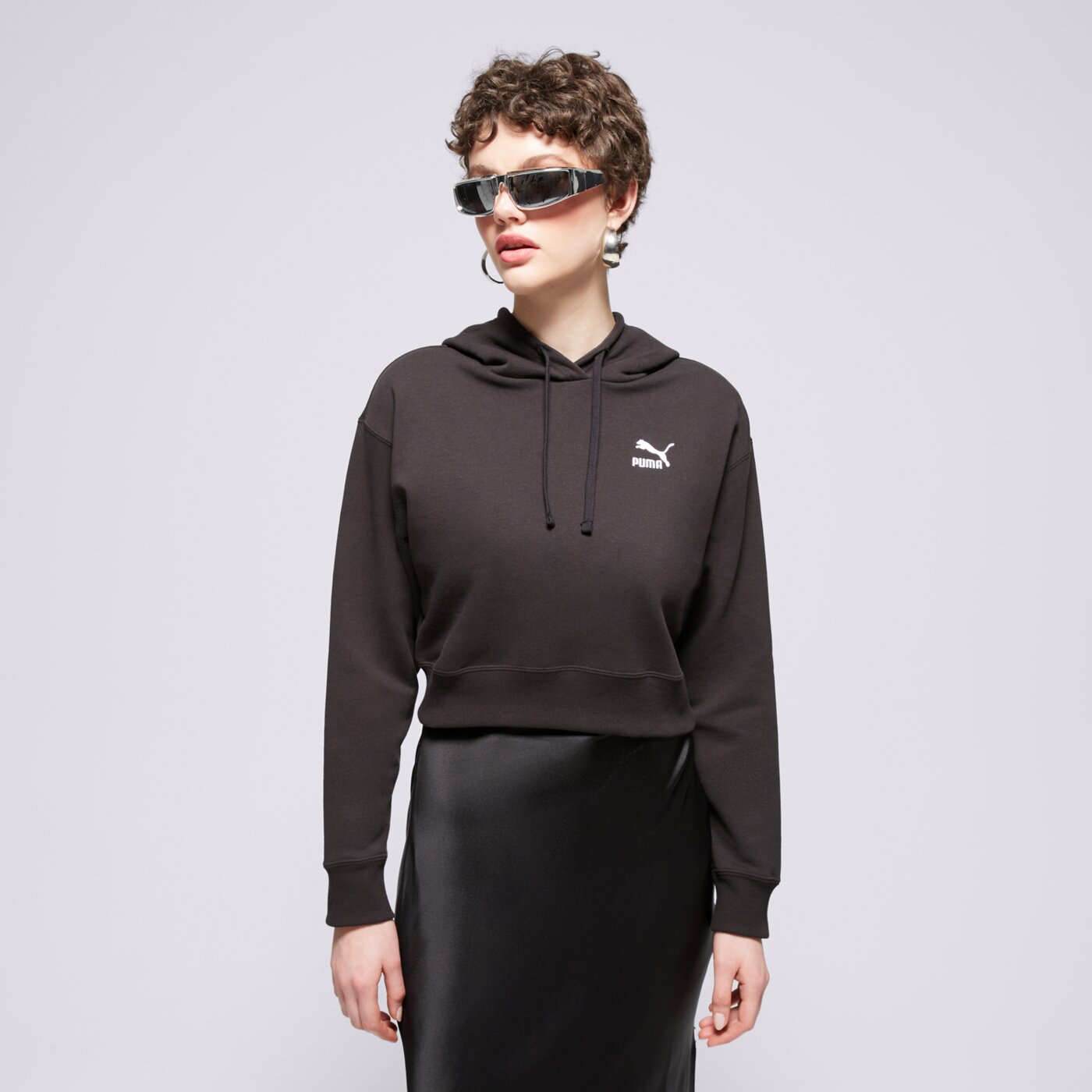 Bluza damska PUMA BLUZA Z KAPTUREM BETTER CLASSICS CROPPED 62422901 kolor czarny
