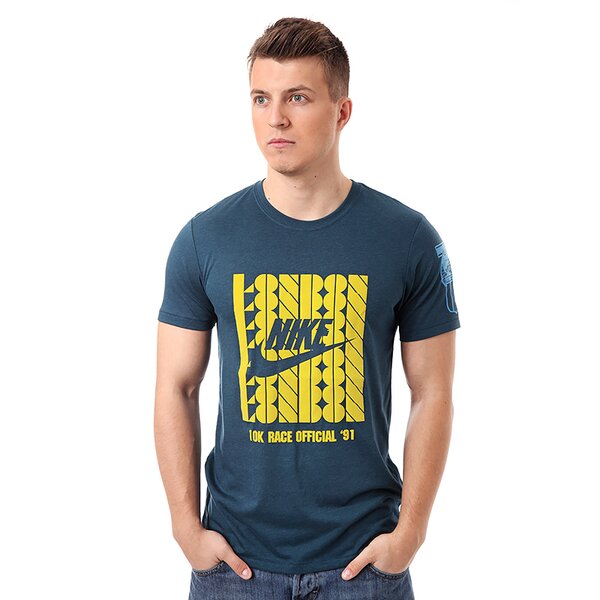 Koszulka męska NIKE T-SHIRT NIKE GLORY TOP - RU LONDON 617871399 kolor granatowy