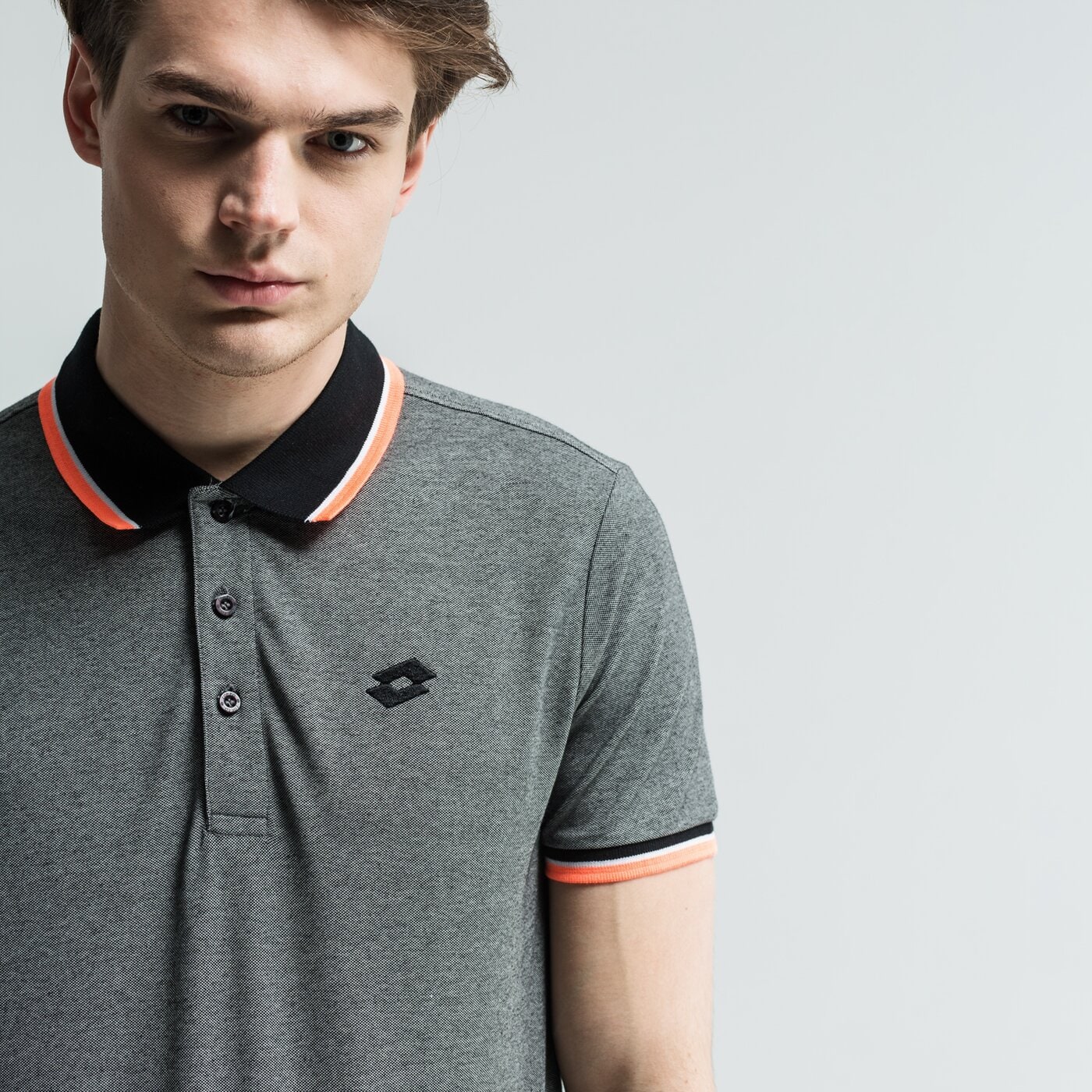 Koszulka polo męska LOTTO POLO L73 PLUS PQ l54615-1ts kolor szary