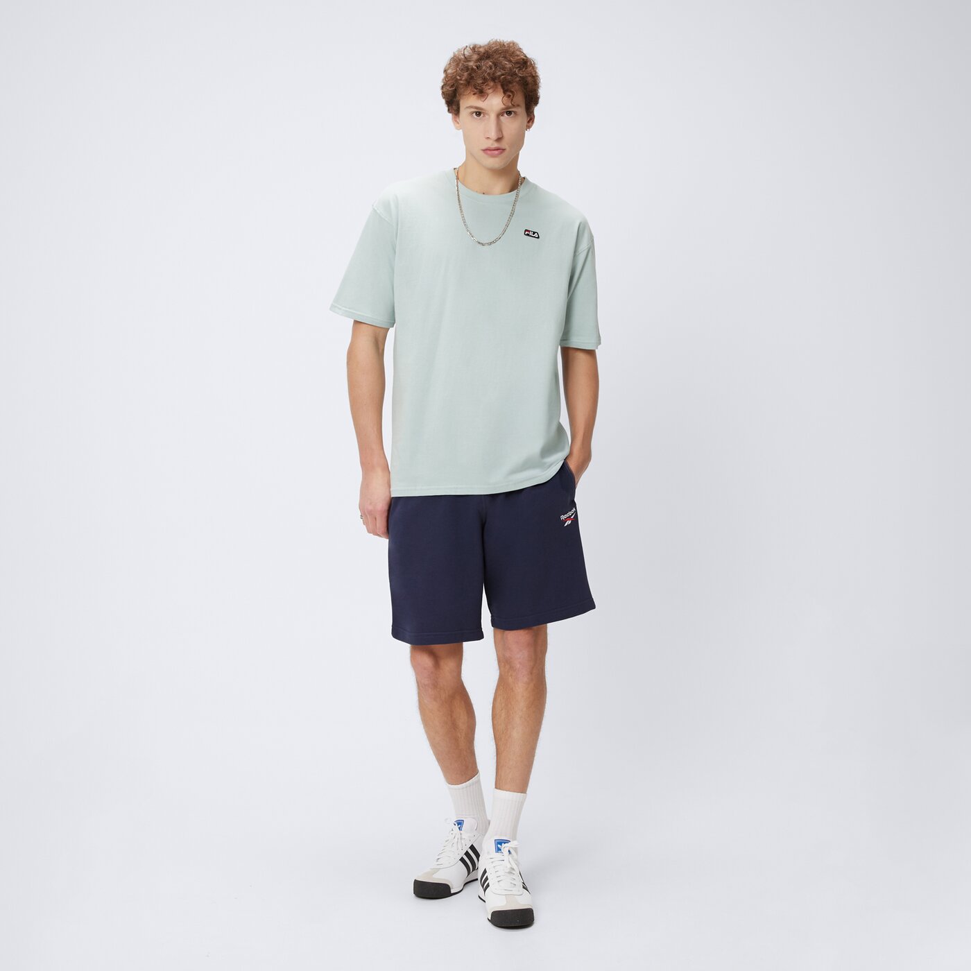 Koszulka męska FILA T-SHIRT BADGE LOGO TEE fi124tsm70308 kolor niebieski