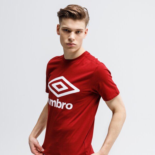 Koszulka męska UMBRO T-SHIRT FW LARGE LOGO COTTON 65352u-hvb kolor bordowy