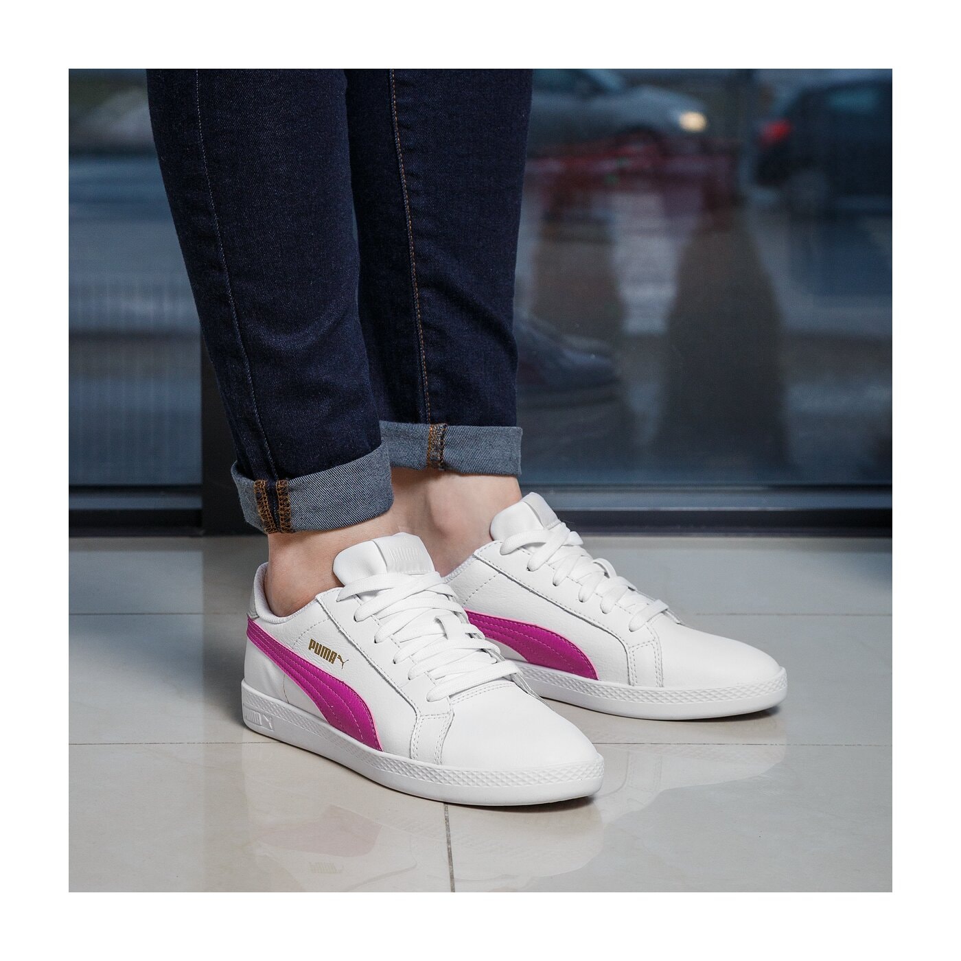 Buty sportowe damskie PUMA SMASH 36078009 kolor biały