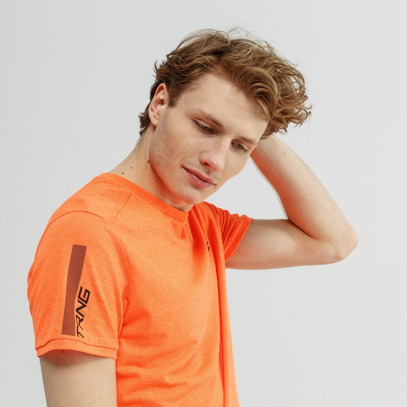 Koszulka męska LOTTO T-SHIRT SS TRNG BS CO 210541-0mg kolor pomarańczowy