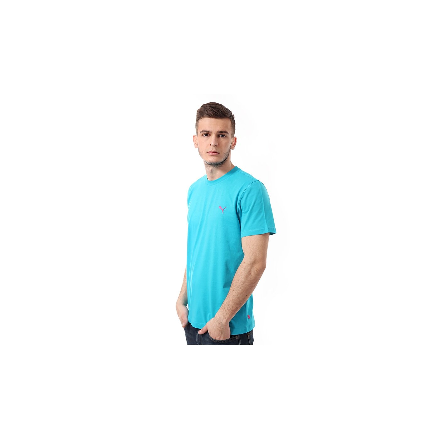 Koszulka męska PUMA T-SHIRT ESS TEE 82397807 kolor niebieski