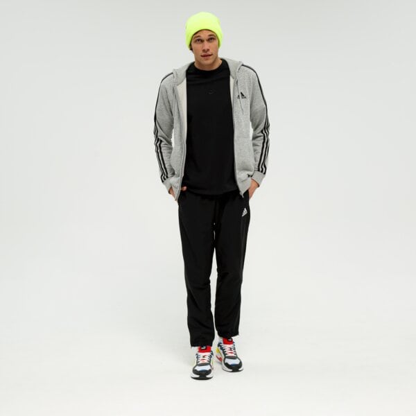 Bluza męska ADIDAS BLUZA ROZPINANA Z KAPTUREM M 3S FT FZ HD gk9034 kolor szary