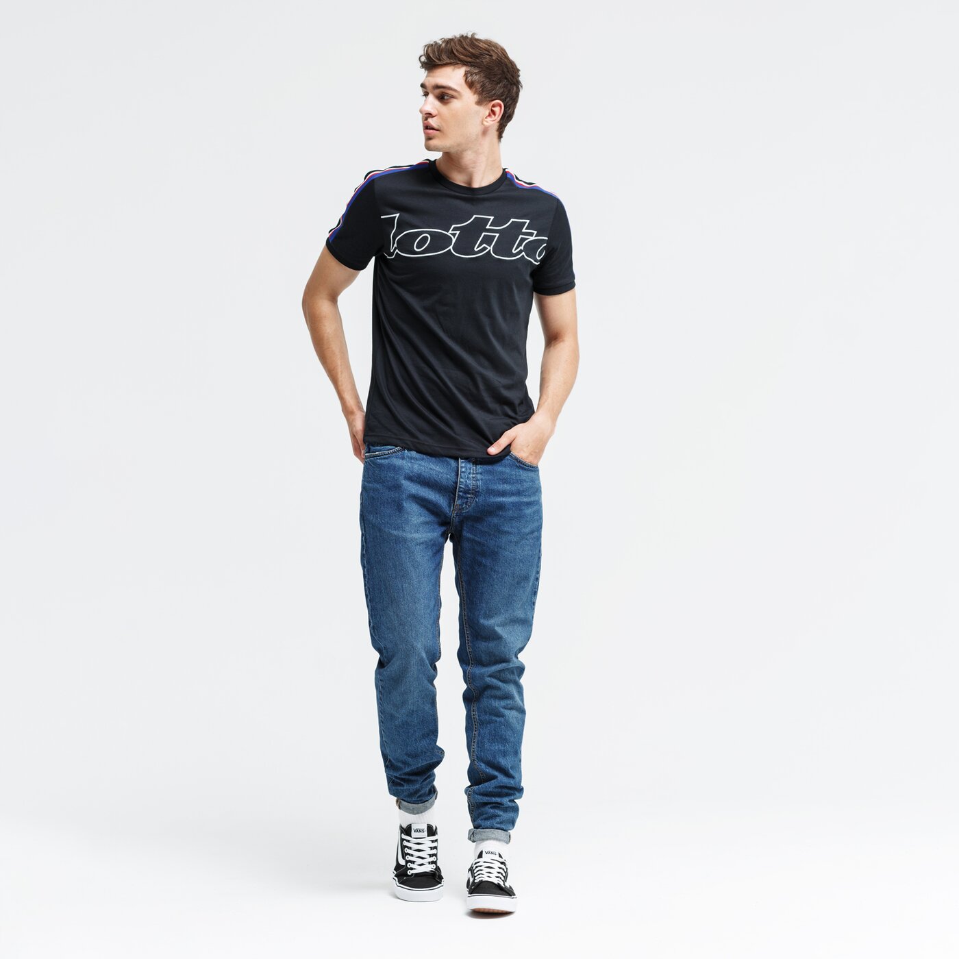 Koszulka męska LOTTO T-SHIRT SS ATHLETICA III STP JS 211757-1cl kolor czarny