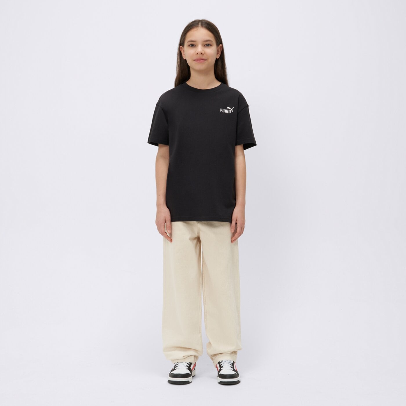 Koszulka dziecięca PUMA T-SHIRT ESS SMALL NO. 1 LOGO RELAXED B 684920 01 kolor czarny