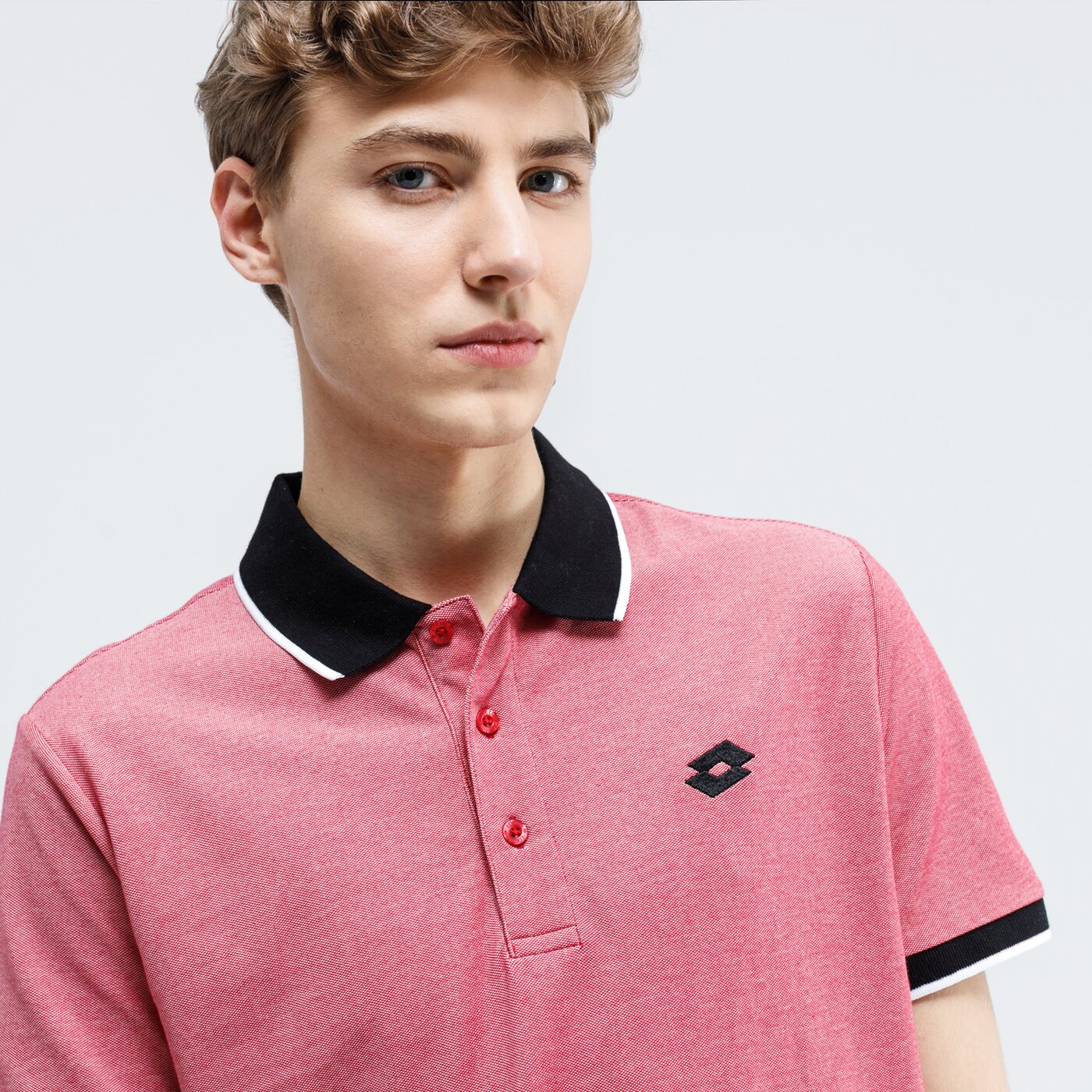 Koszulka polo męska LOTTO POLO FIRENZE PQ 213352-592 kolor różowy