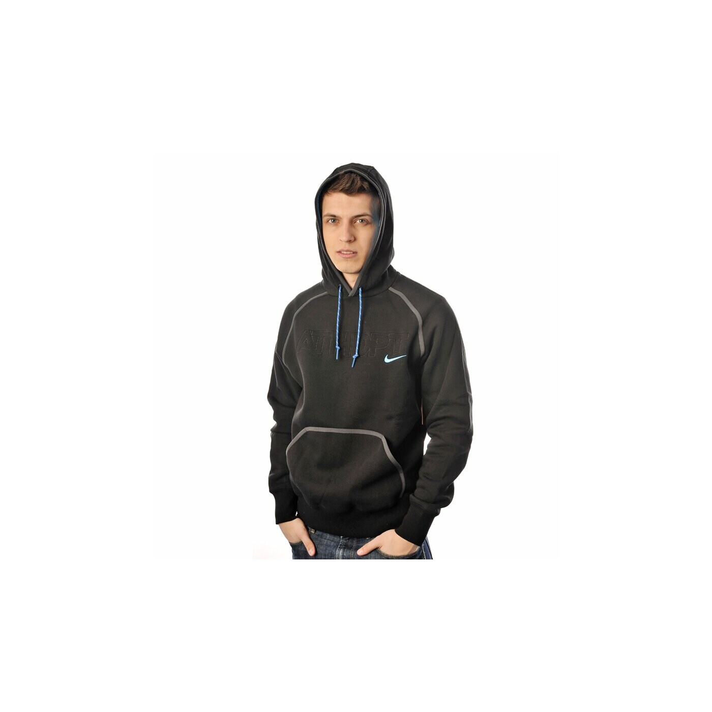 Bluza męska NIKE BLUZA HYBRID   FORMATION  FZ PO HOODY 450704010 kolor czarny