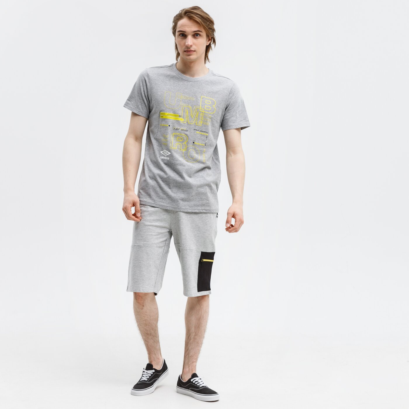 Koszulka męska UMBRO T-SHIRT SARY ul121tsm96001 kolor szary