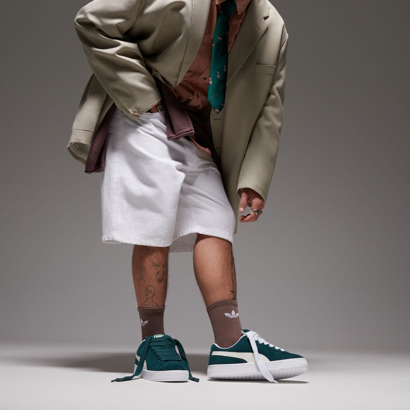 Buty sportowe męskie PUMA SUEDE XL  39520521 kolor zielony