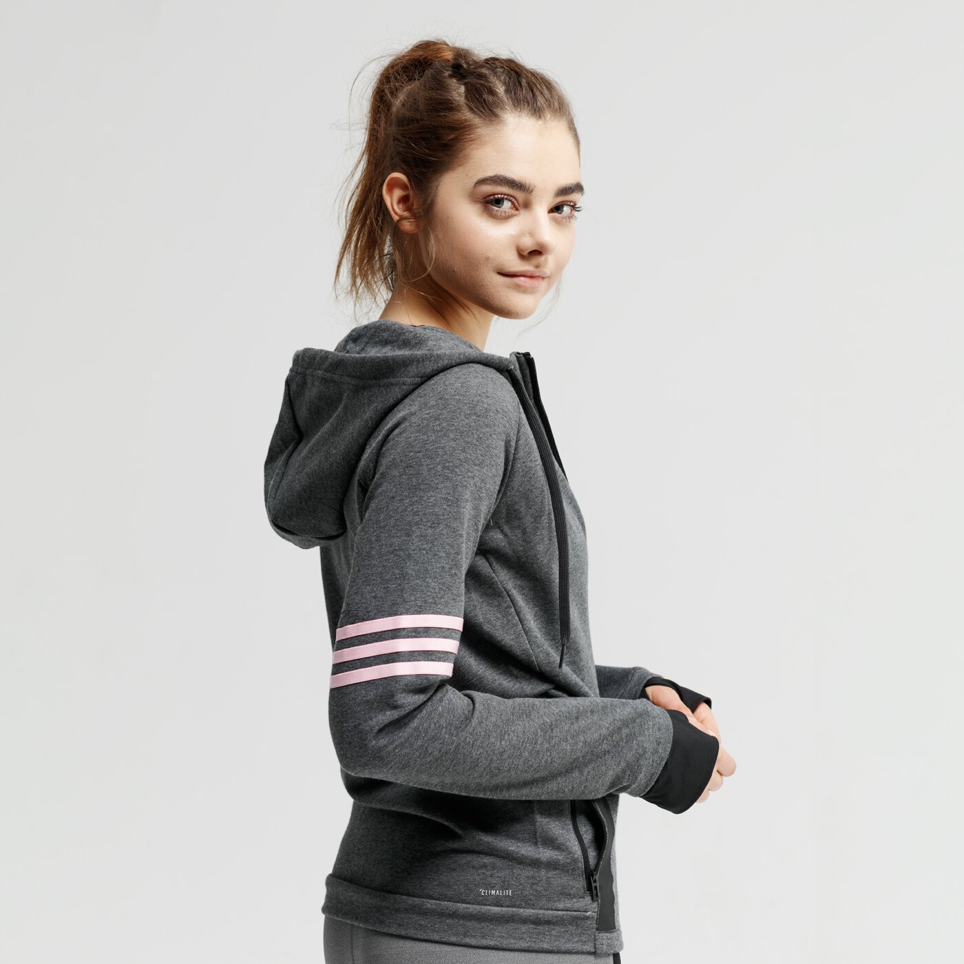 Bluza damska ADIDAS BLUZA W E MO FZ du0714 kolor szary