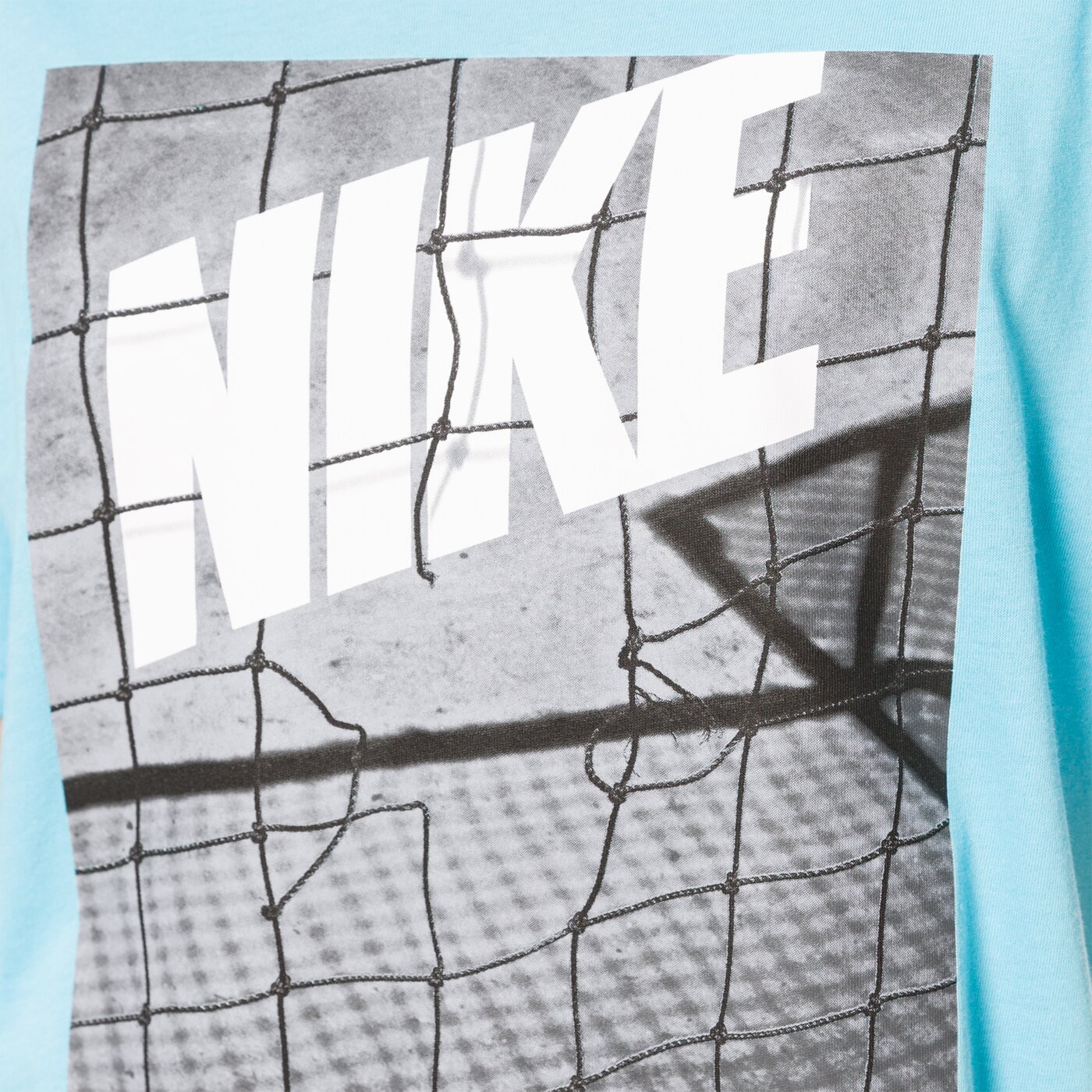 Koszulka męska NIKE T-SHIRT M NET PHOTO BLK 850669432 kolor niebieski