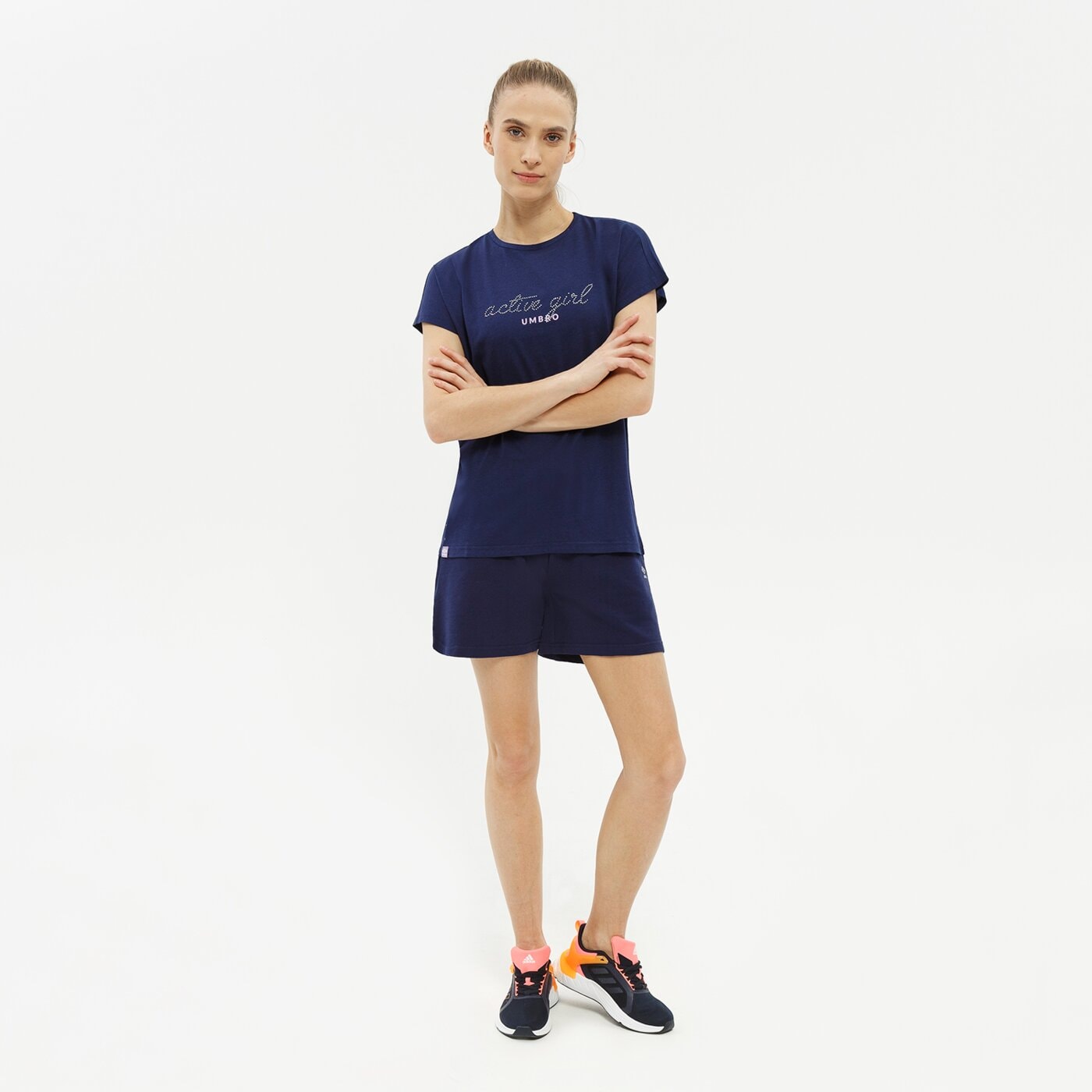 Spodenki damskie UMBRO SZORTY PHELPS ul122szd03002 kolor granatowy