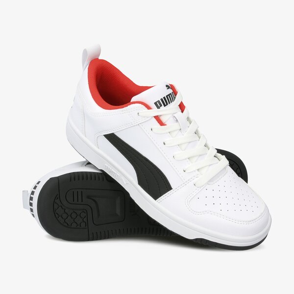 Buty dziecięce PUMA REBOUND LAYUP LO SL JR  370490 01 kolor biały