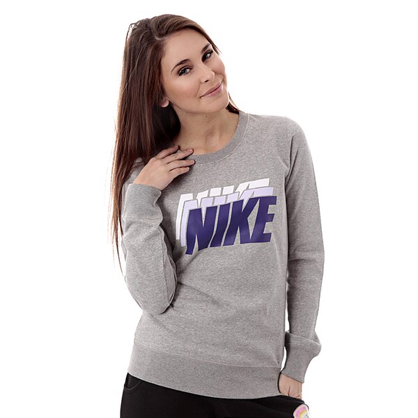 Bluza damska NIKE BLUZA NIKE CLUB CREW 545537066 kolor szary