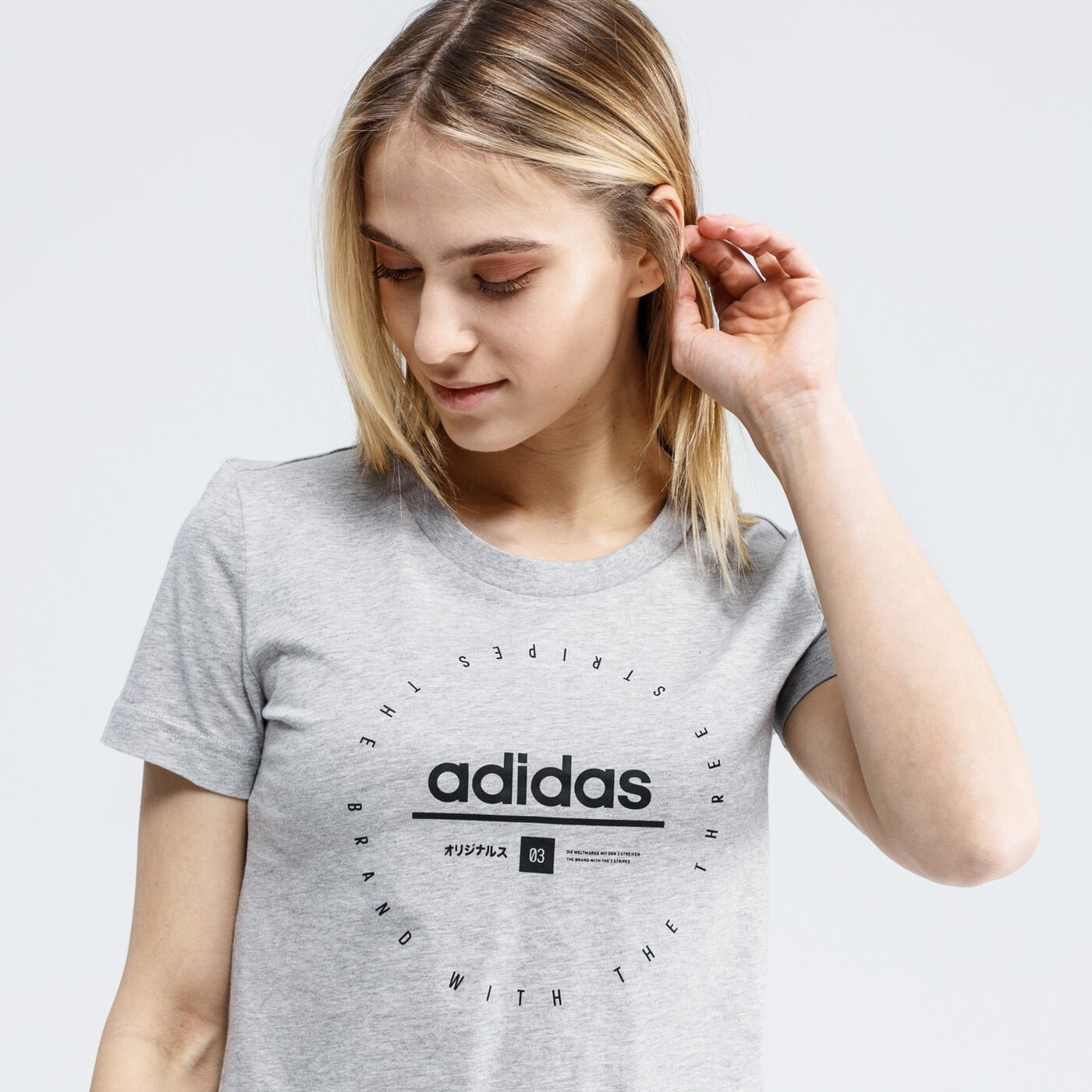 Koszulka damska ADIDAS T-SHIRT W ADI CLOCK T fm6151 kolor szary
