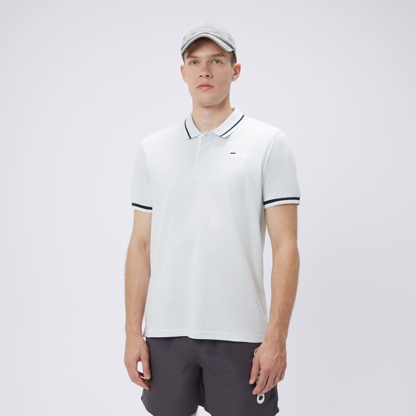 Koszulka polo męska FILA POLO PAZZO ss17spm041449 kolor niebieski