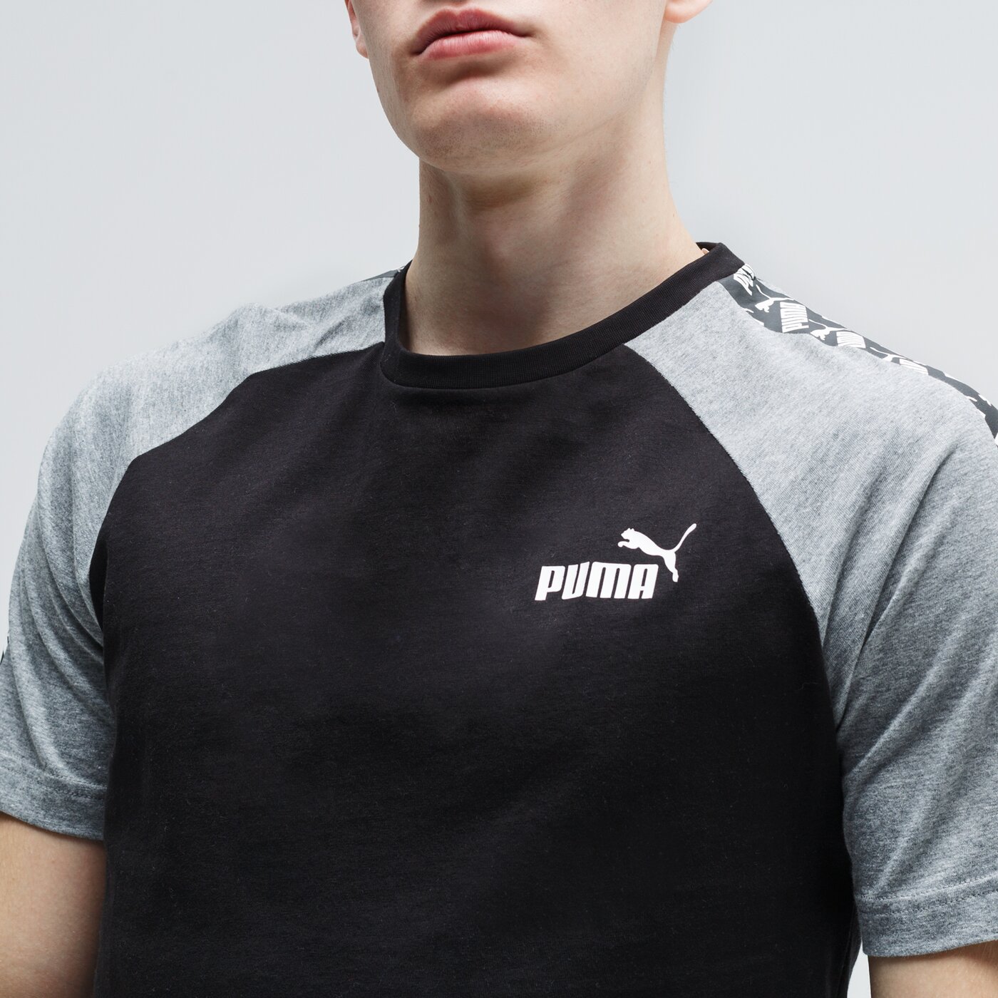 Koszulka męska PUMA T-SHIRT AMPLIFIED RAGLAN 582024 01 kolor czarny