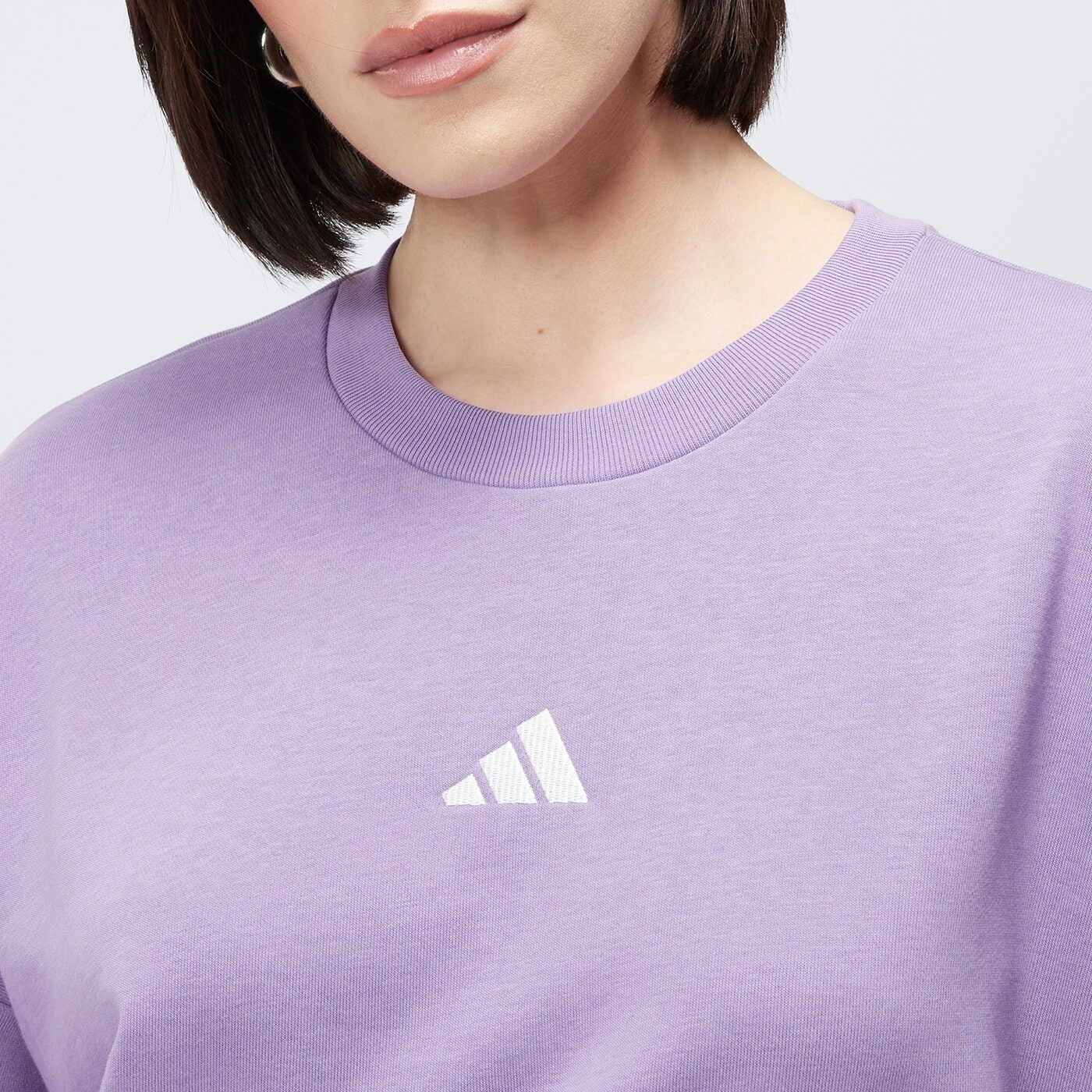 Bluza damska ADIDAS BLUZA W 3S FT SWT jd5291 kolor fioletowy