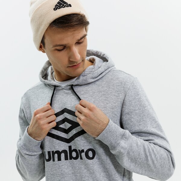 Bluza męska UMBRO BLUZA Z KAPTUREM FW LARGE LOGO - LOOPBACK 65944u-b43 kolor szary