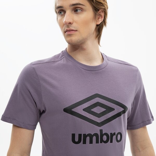 Koszulka męska UMBRO T-SHIRT FW LARGE LOGO COTTON 65352u-lc2 kolor fioletowy