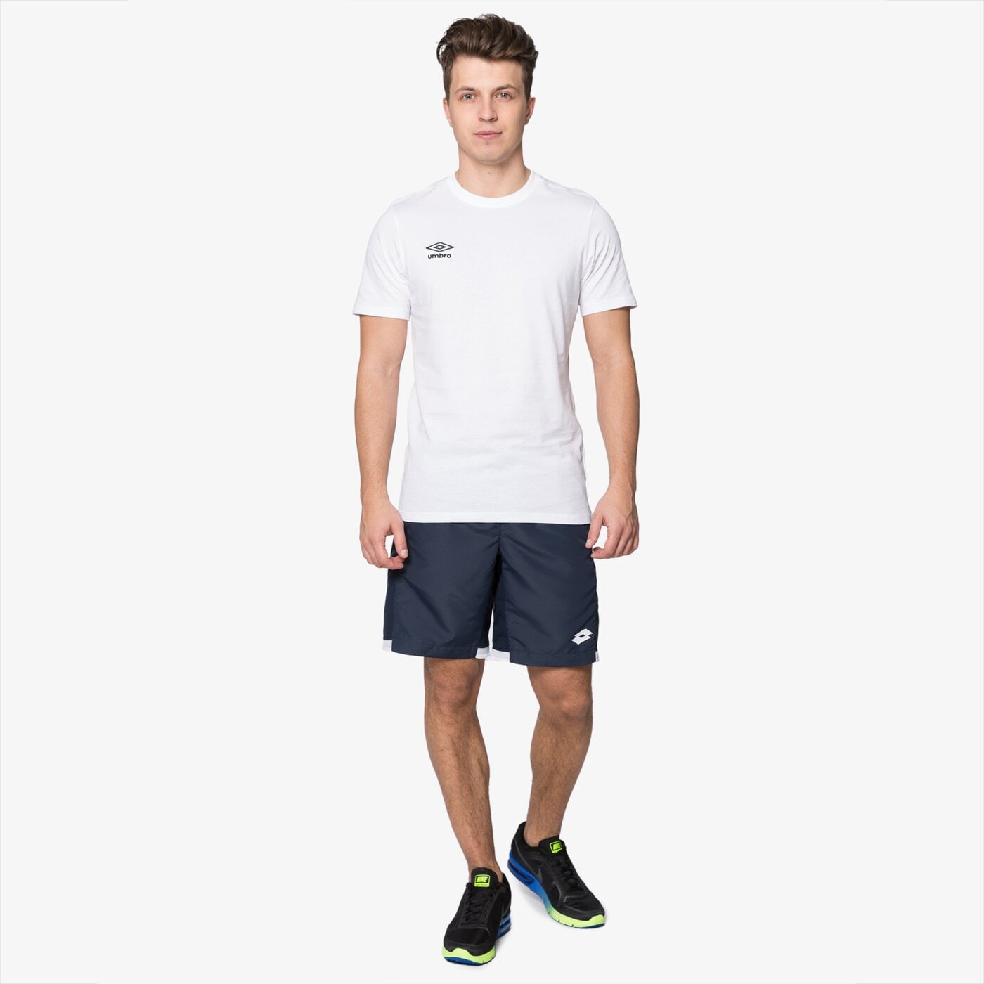 Koszulka męska UMBRO T-SHIRT COTTON SMALL LOG 64564u096 kolor biały