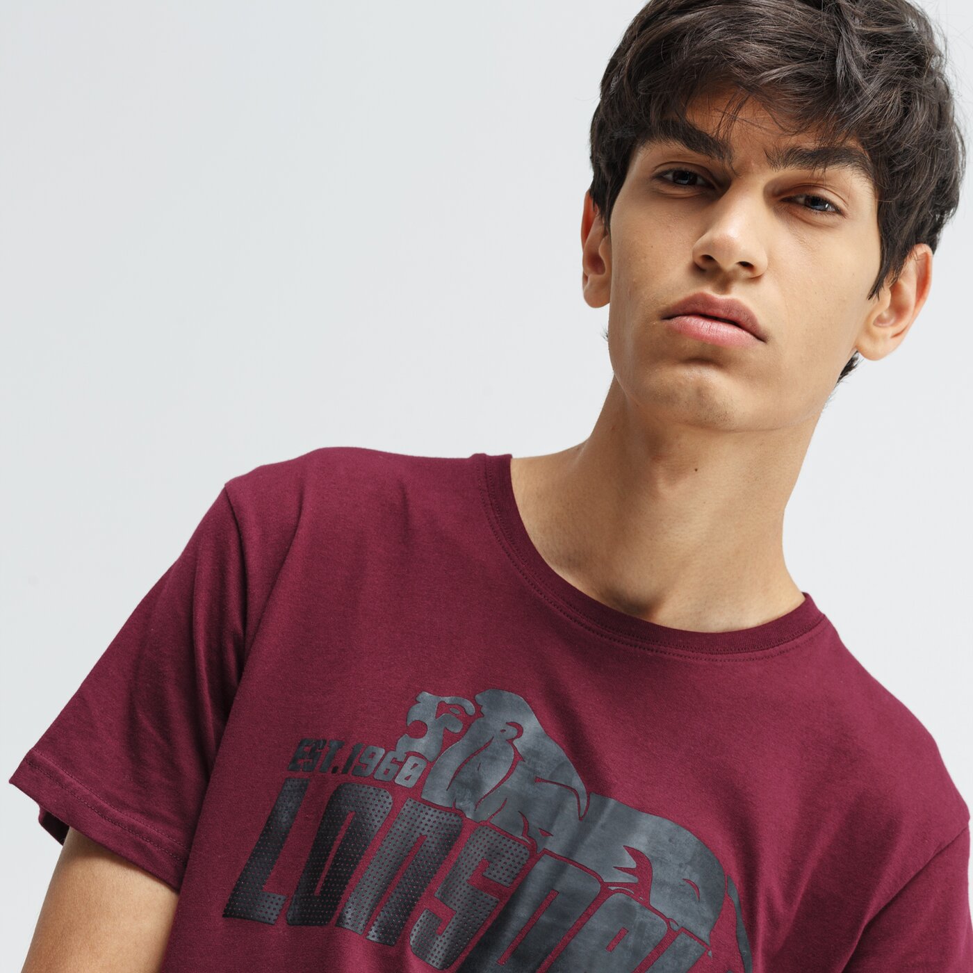 Koszulka męska LONSDALE T-SHIRT SS WELLINGTON 113988-2011 kolor bordowy