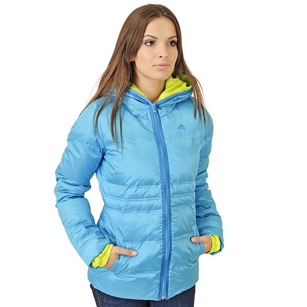 Kurtka zimowa damska ADIDAS KURTKA J BASE DOWN o05148 kolor niebieski