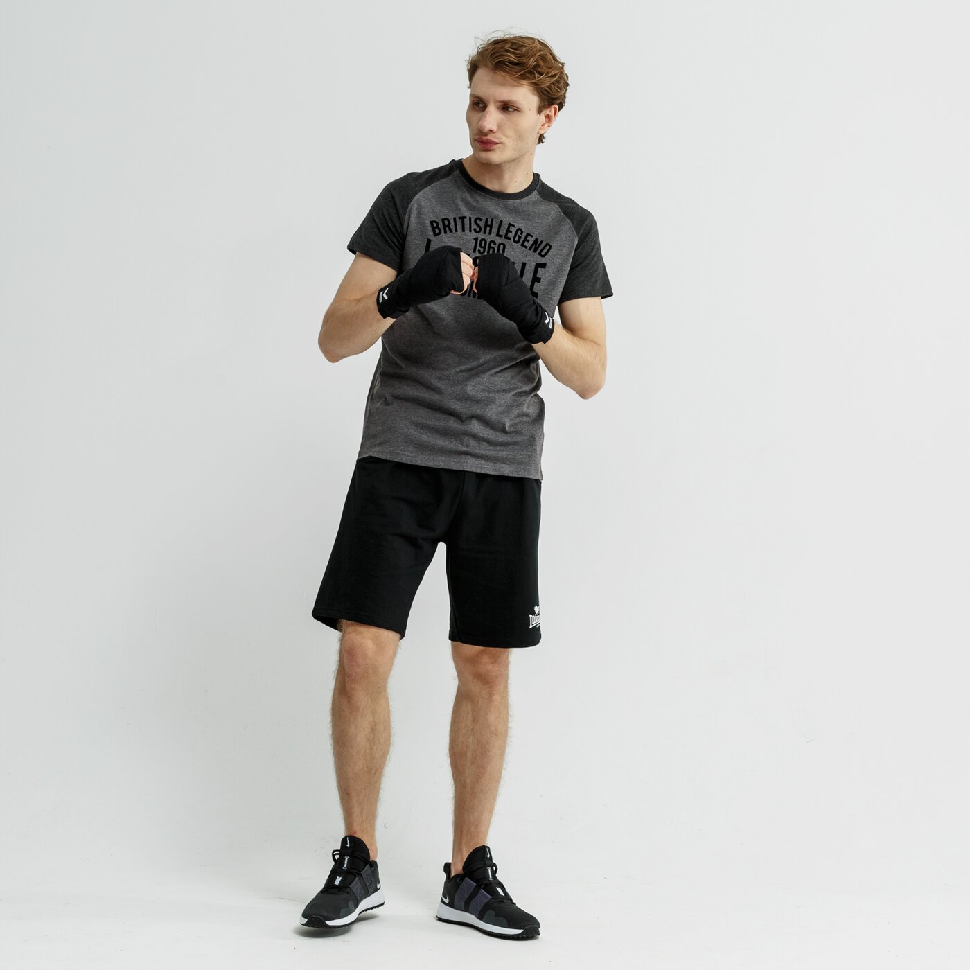 Koszulka męska LONSDALE T-SHIRT SS TRADESCANT 1139191596 kolor szary