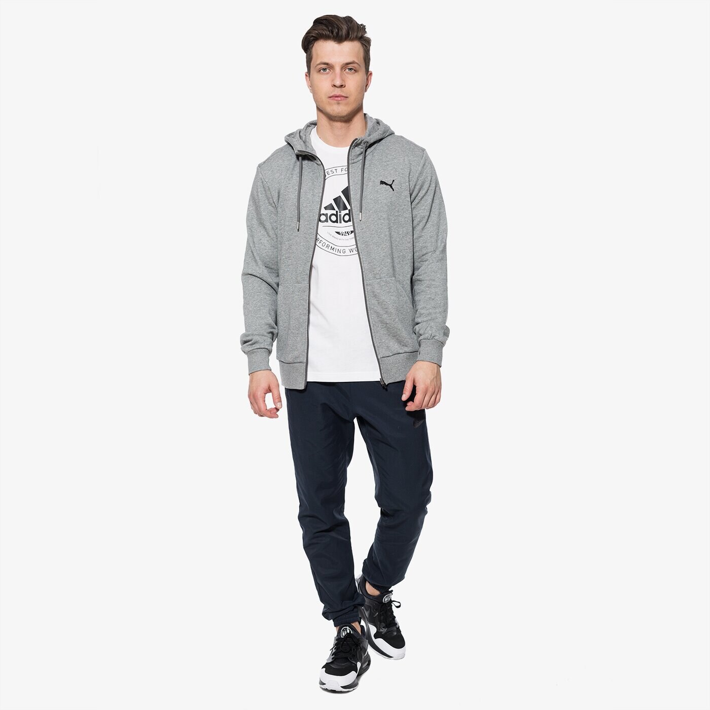 Bluza męska PUMA BLUZA ESS FZ HOODY 83837103 kolor szary