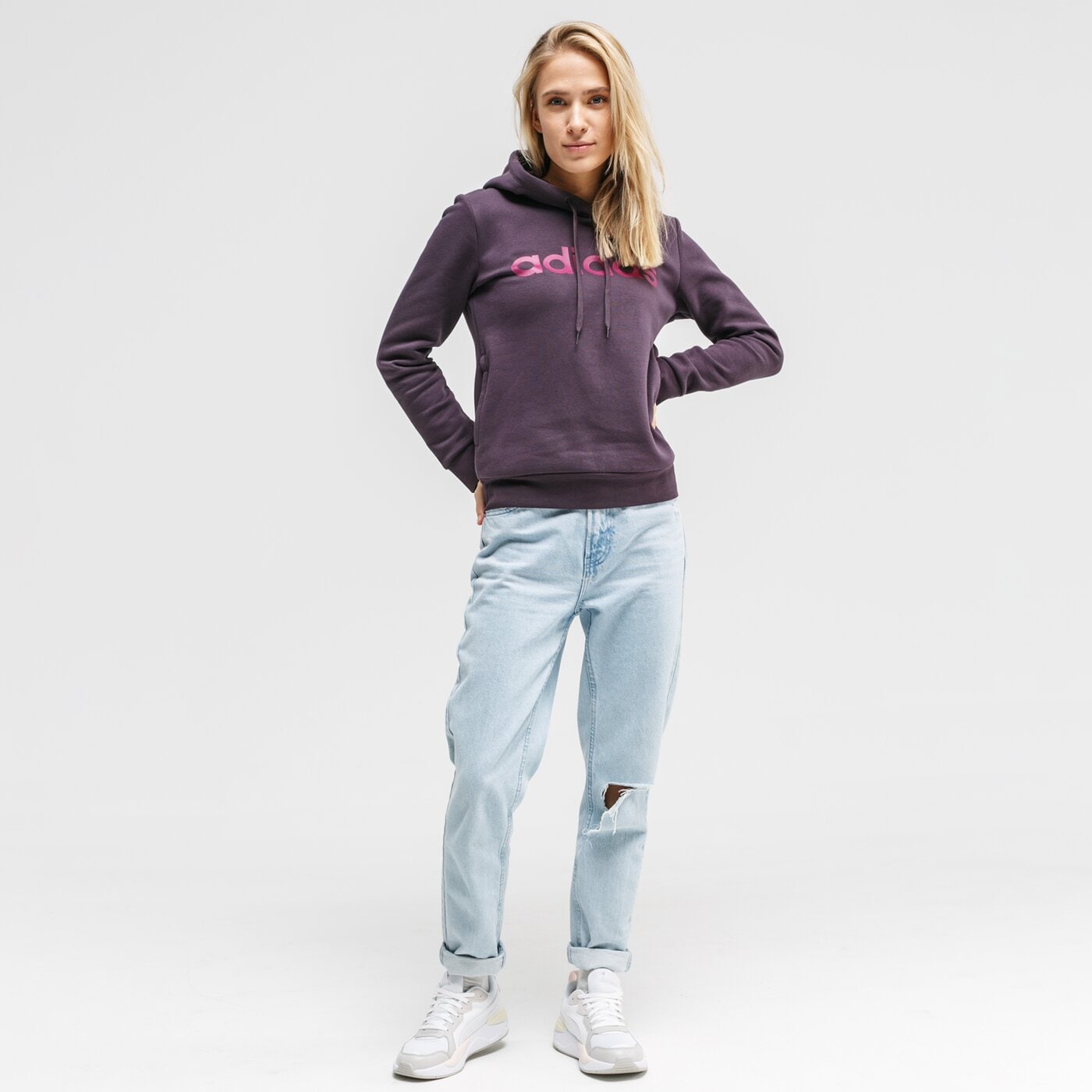 Bluza damska ADIDAS BLUZA Z KAPTUREM W E LIN OHHD FL gd2985 kolor fioletowy