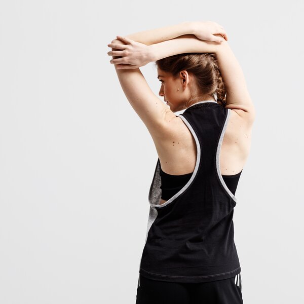 Top damski ADIDAS TANK RB COTTON dt1652 kolor szary