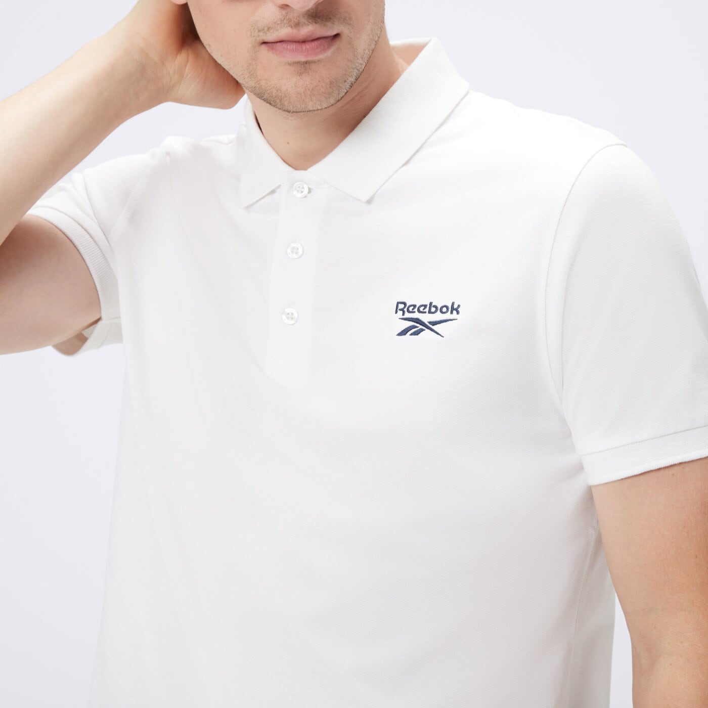 Koszulka polo męska REEBOK POLO BLAZE EMBROIDERED SS 100239700 kolor biały