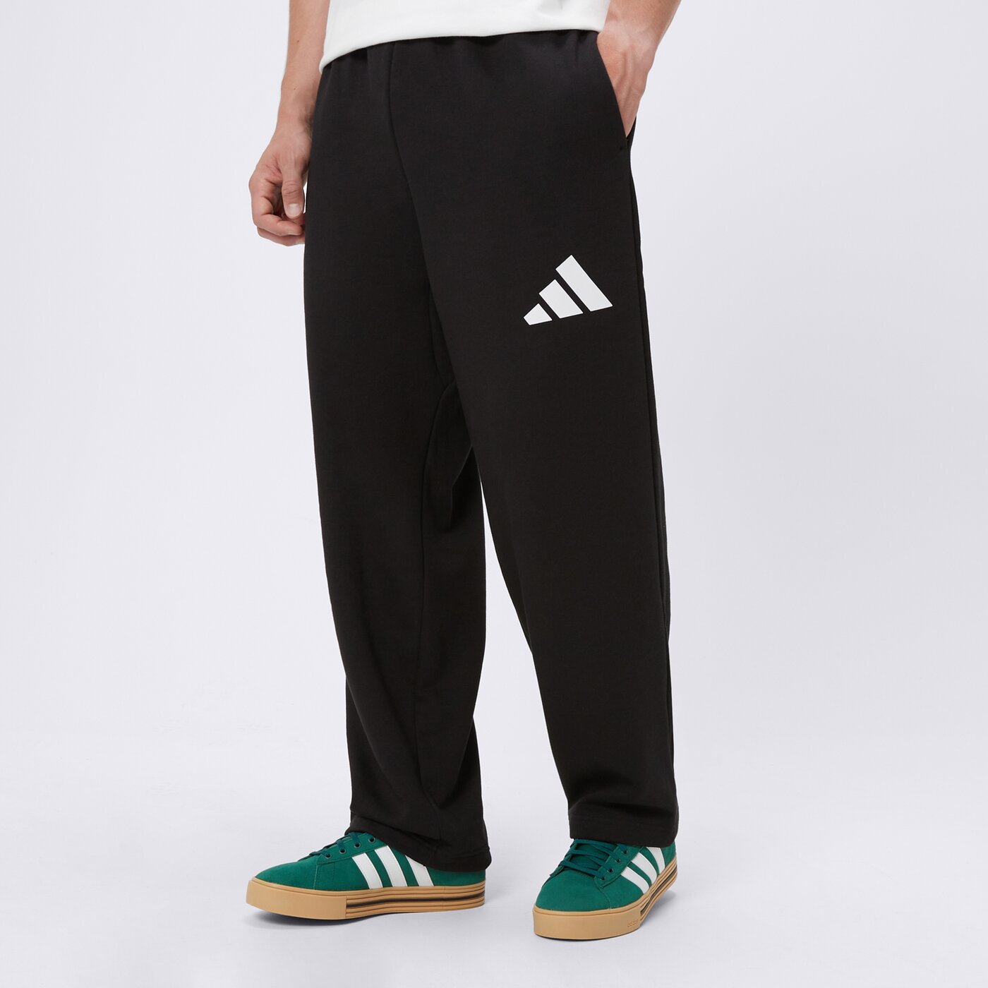 Spodnie dresowe męskie ADIDAS SPODNIE M WIDE PANT FL jf3567 kolor czarny