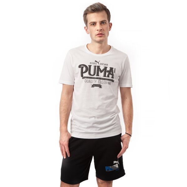 Koszulka męska PUMA T-SHIRT FONT TEE 83243002 kolor biały