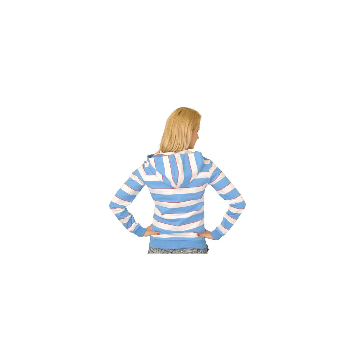 Bluza damska ADIDAS BLUZA ESSENTIALS  SEASON STRIPED HOOD JACKET v35245 