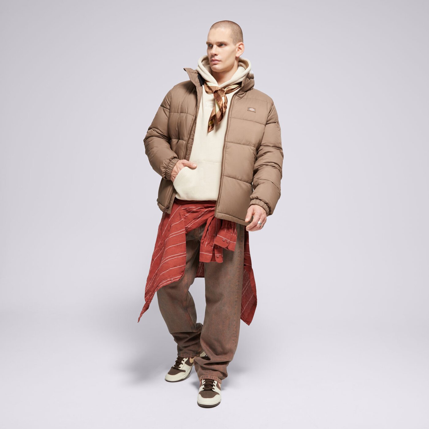 Kurtka zimowa męska DICKIES KURTKA ZIMOWA WALDENBURG JACKET dk0a4xp2mr11 kolor brązowy