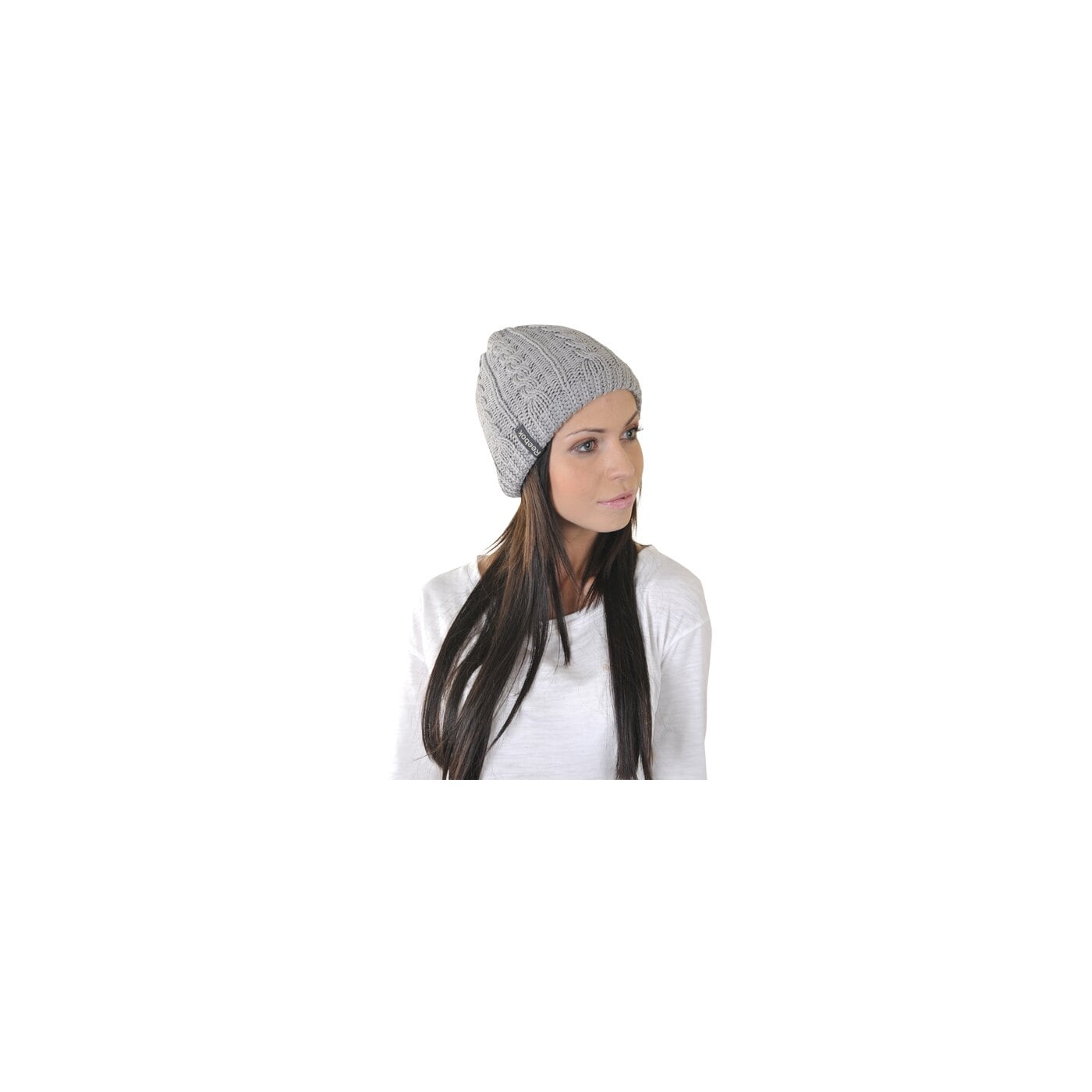Czapka zimowa damska REEBOK CZAPKA Z BI CABLE HAT TIN GREY w36768 kolor szary