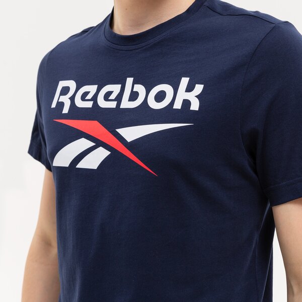 Koszulka męska REEBOK T-SHIRT SS RI BIG LOGO hg2423 kolor granatowy