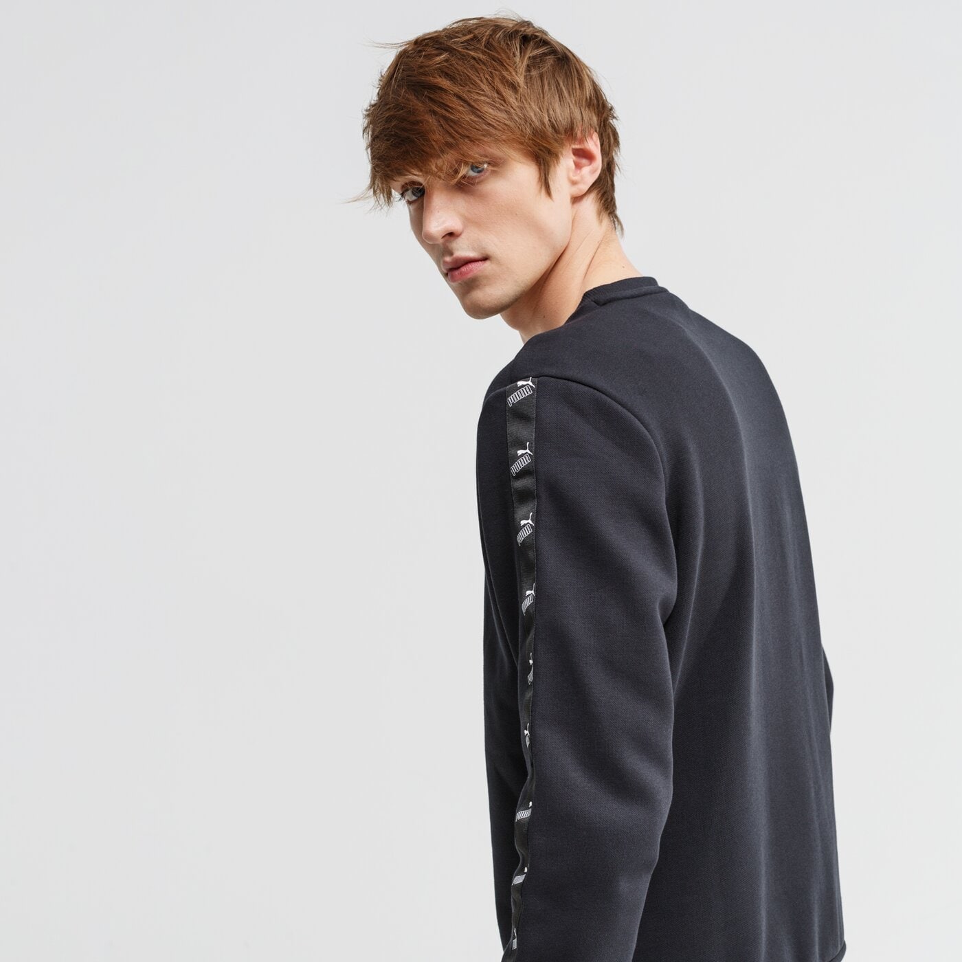 Bluza męska PUMA BLUZA AMPLIFIED CREW FL 583513 01 kolor czarny