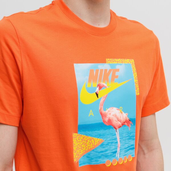 Koszulka męska NIKE T-SHIRT SS M NSW BEACH FLAMINGO dd1282-842 kolor pomarańczowy