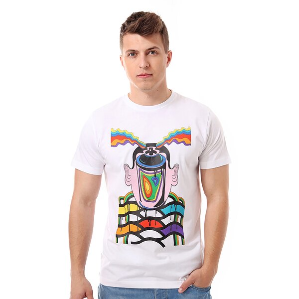 Koszulka męska CONFRONT T-SHIRT KAFEELO cf14tsmpr005 kolor biały