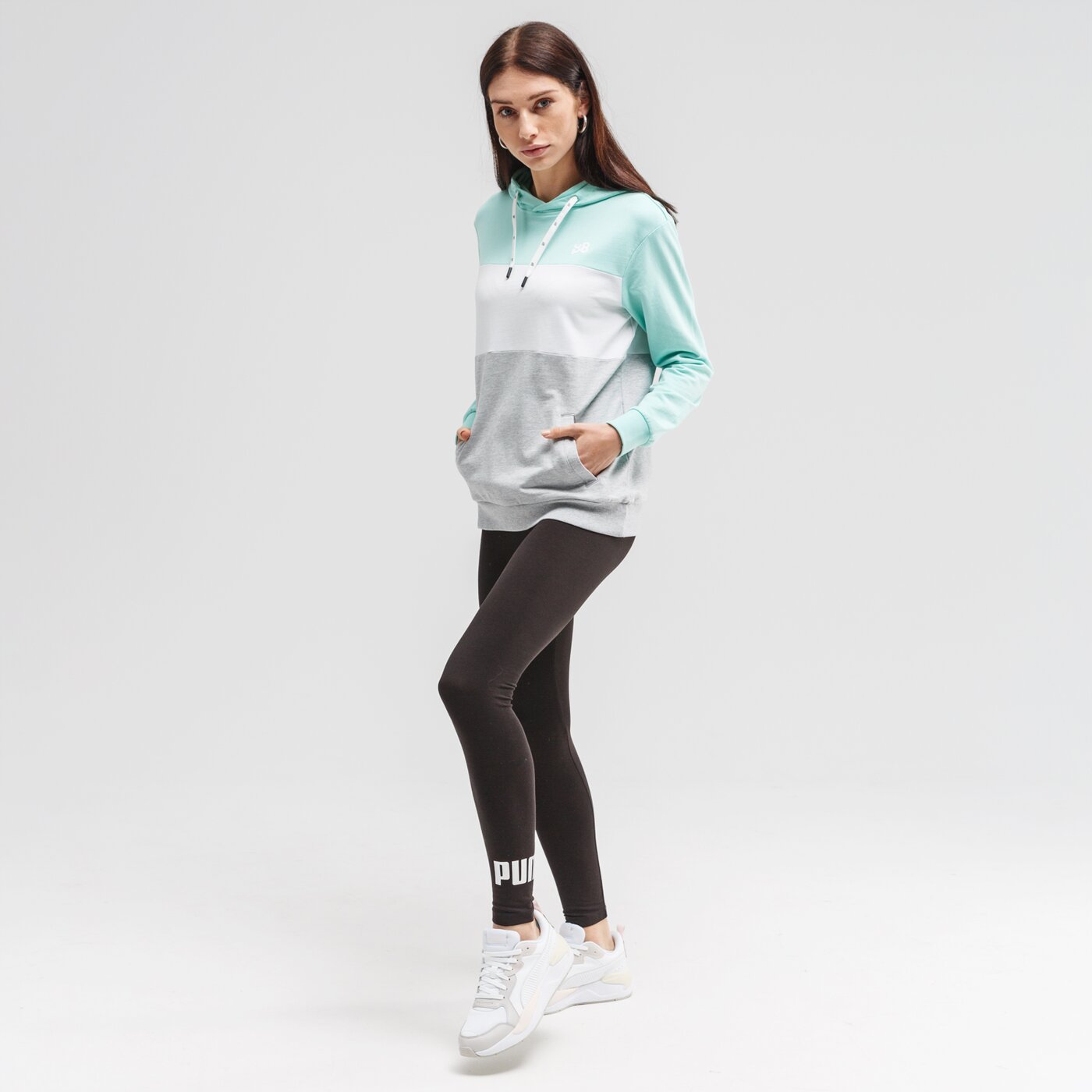 Bluza damska UP8 BLUZA Z KAPTUREM COWL up120bld29002 kolor szary