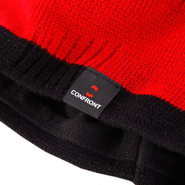Czapka zimowa męska CONFRONT CZAPKA Z CLASSIC BEANIE RED/BLACK cf33cam04 kolor czerwony