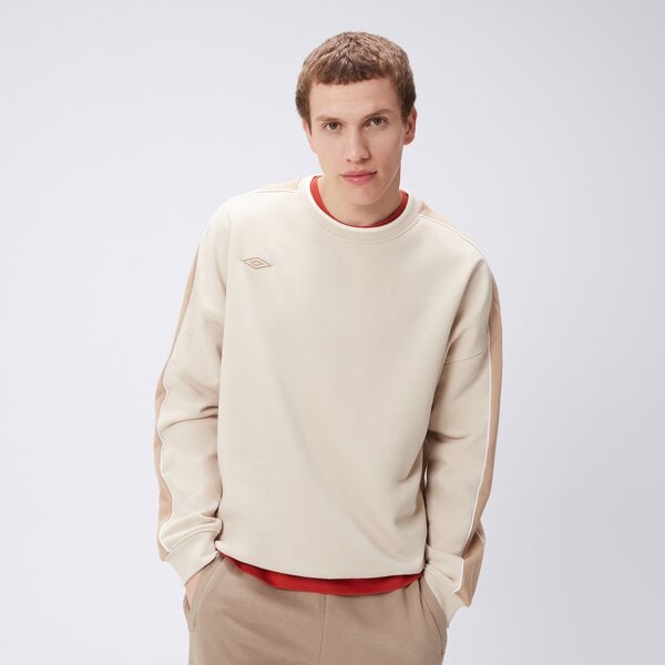 Bluza męska UMBRO BLUZA UMBROCREW BEIGE ul325blm02004 kolor beżowy