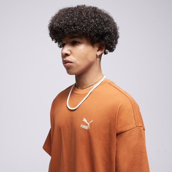Koszulka męska PUMA T-SHIRT BETTER CLASSICS OVERSIZED TEE 67918881 kolor brązowy