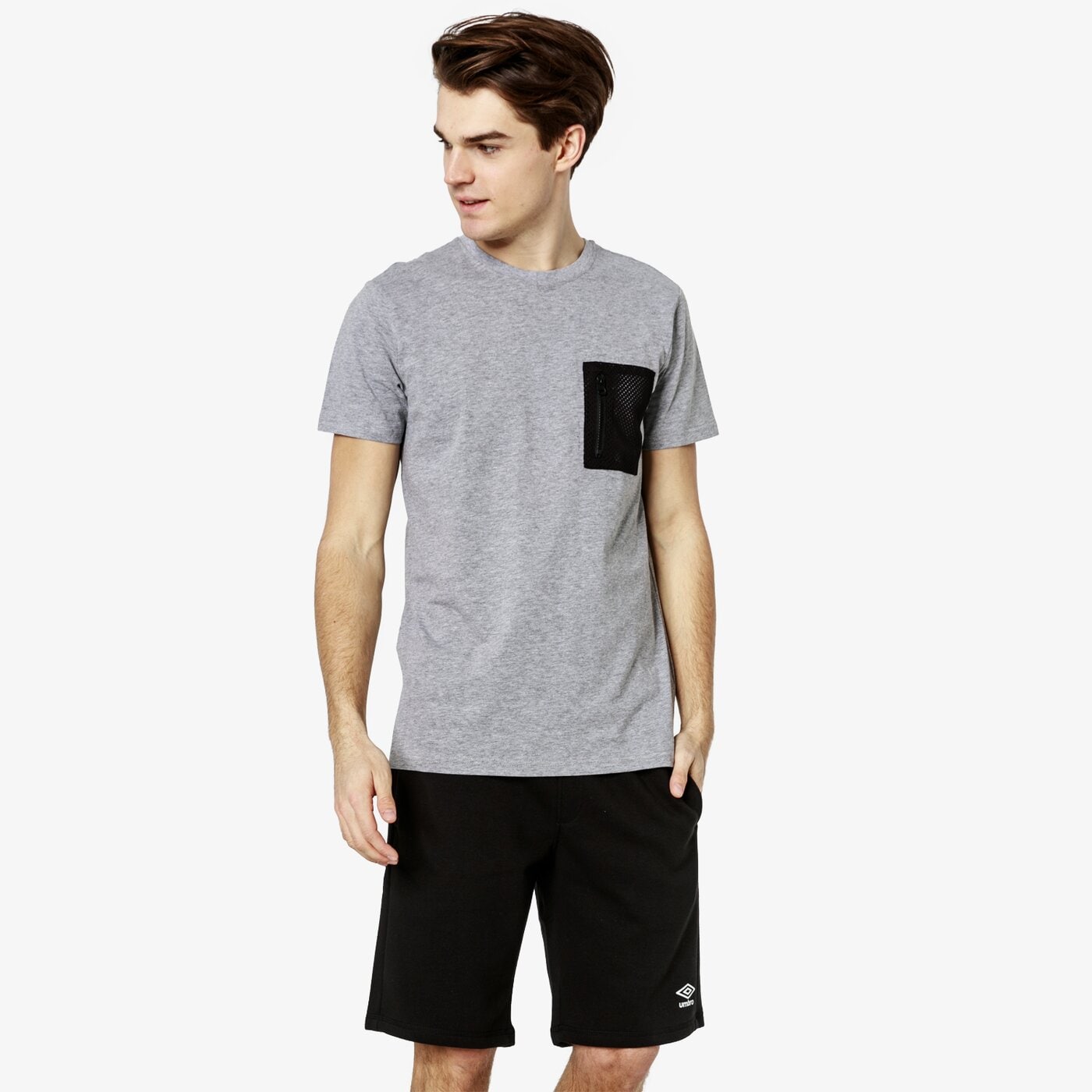 Koszulka męska UMBRO T-SHIRT SS HOMTALI ul19tsm80001 kolor szary