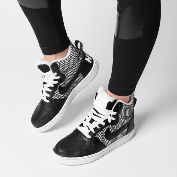 Buty sportowe damskie NIKE WMNS COURT BOROUGH MID SE. 916793100 kolor czarny
