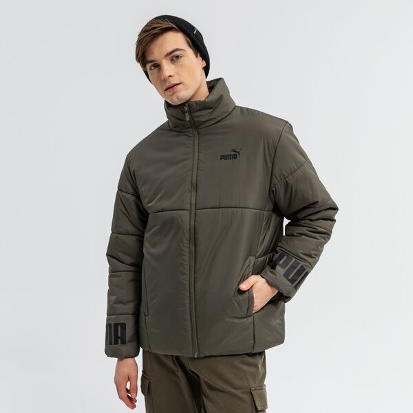 Kurtka zimowa męska PUMA KURTKA ESS + PADDED 587689 44 kolor khaki